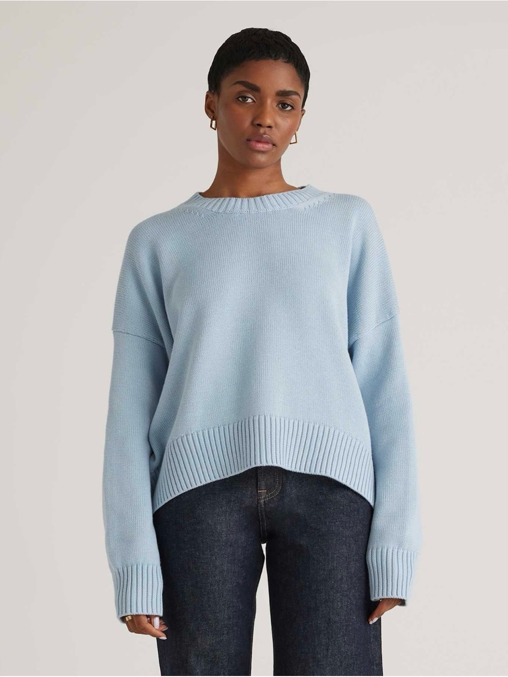 Quince Organic Cotton Boyfriend Sweater Sz XL